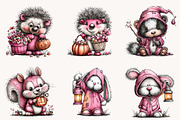 Whimsical Halloween Animals Clipart, a Seasonal Illustration by Designworld (Thumbnail 5 of 10)