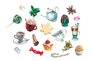 Watercolor delicious colllection