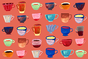 Hand Painted Elements: Coffee Mugs, an Illustration by Katrina Junio (Thumbnail 3 of 9)