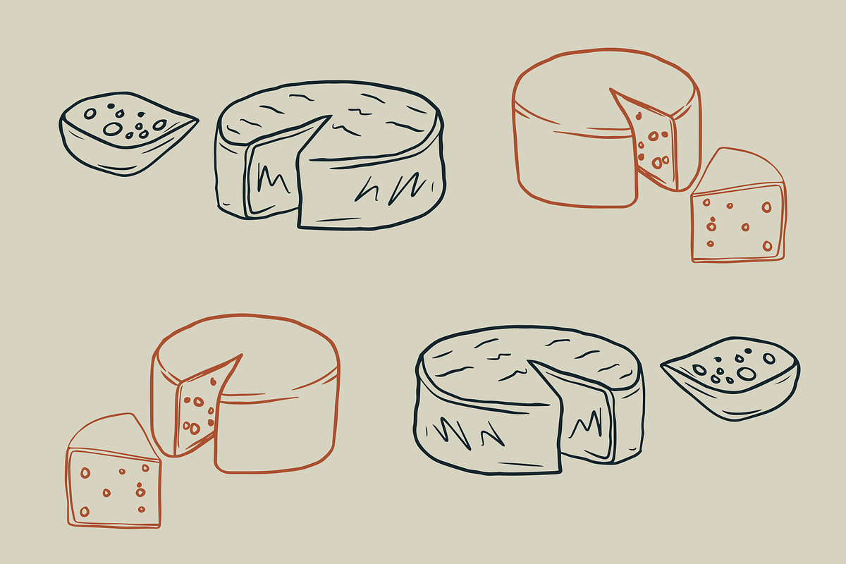 Vector Cheese Graphics, an Illustration by Dorey Kronick Art&Design (Photo 17 of 22)