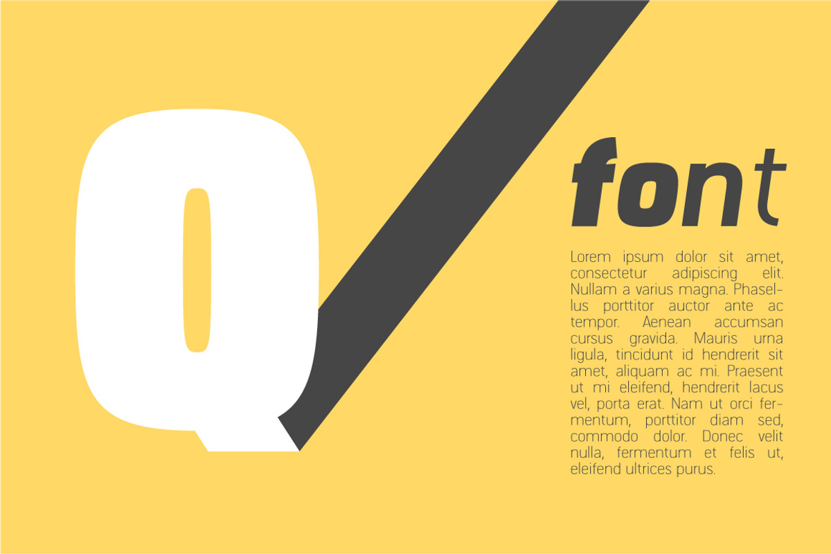 Q SANS PRO font family preview 8