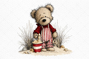 Whimsical Summer Teddy Bear Clipart, an Illustration by Craft Nest (Thumbnail 10 of 11)