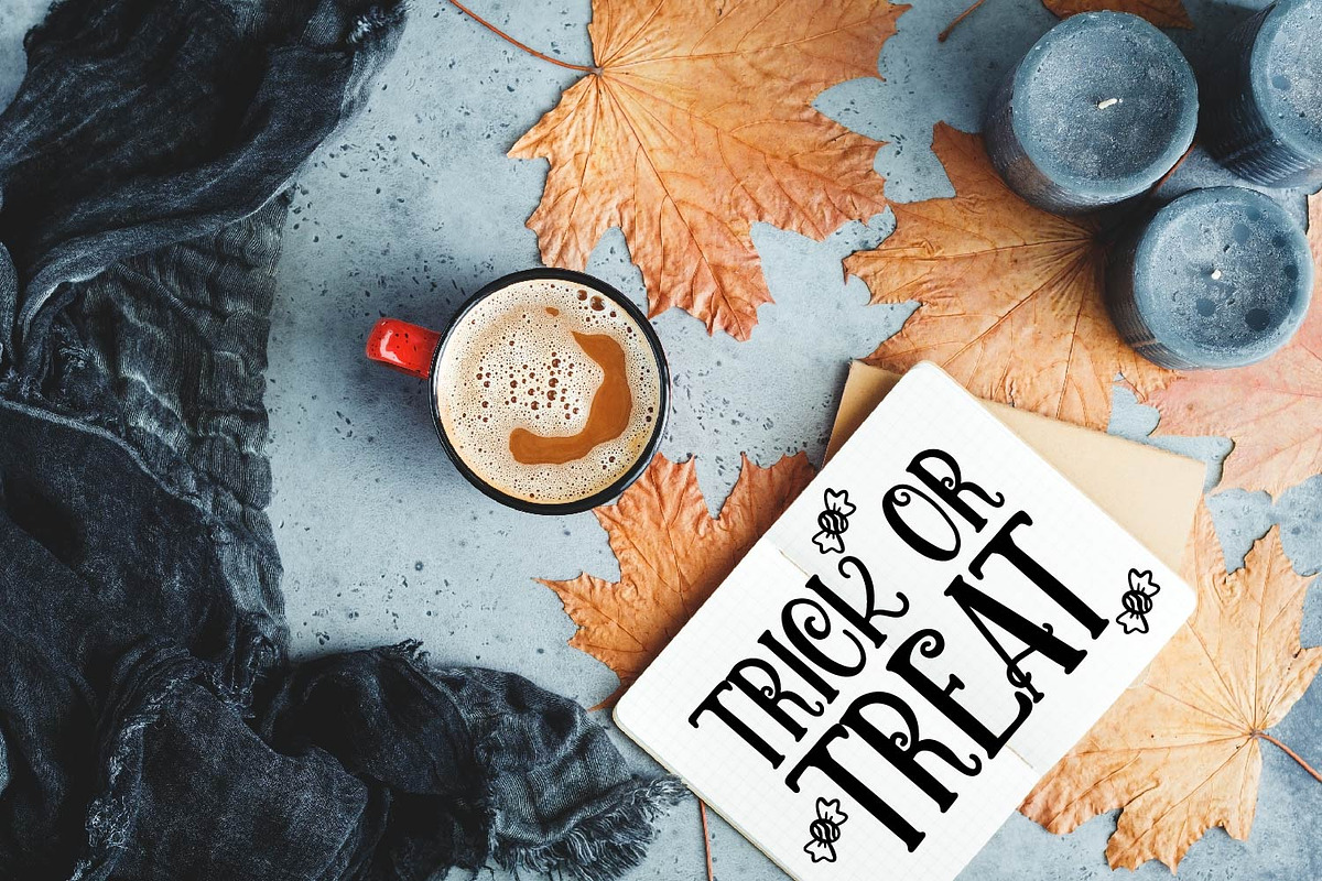 Broomstick Halloween Font & Doodles, a Symbol Font by CraftyLittleNodes (Photo 3 of 5)