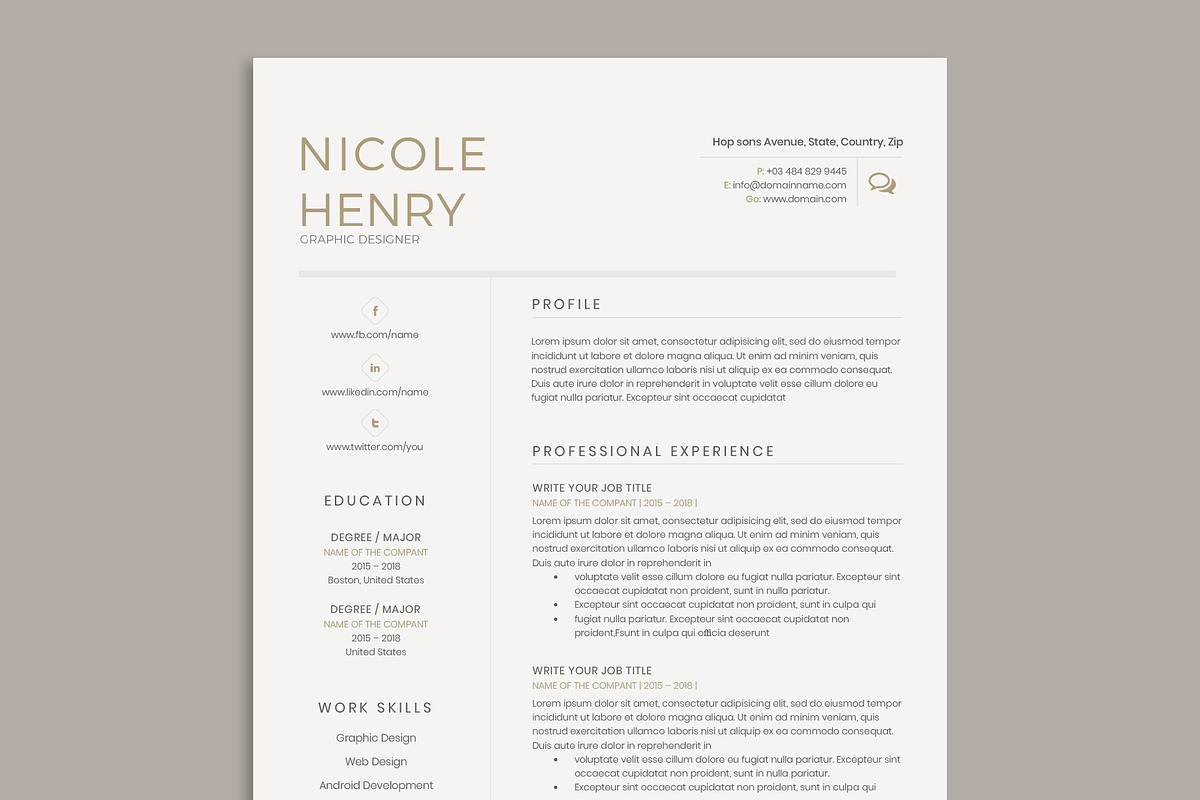 Resume, a Resume Template by paulresume (Photo 2 of 3)