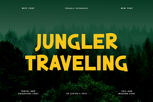 Jungler Traveling Paint & Adventure, a Sans Serif Font by QR Design Studio
