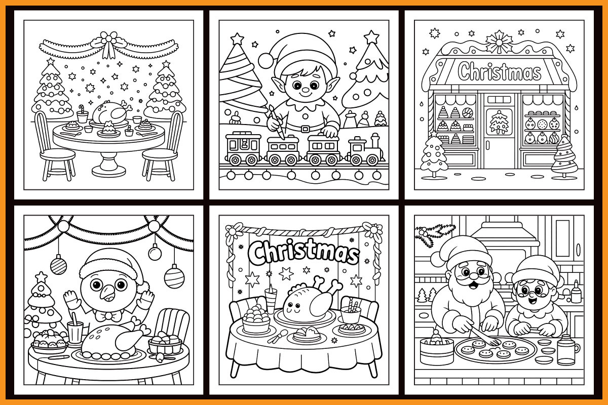 Relaxing Christmas Coloring Book, a Seasonal Illustration by protabsorkar11 (Photo 4 of 4)