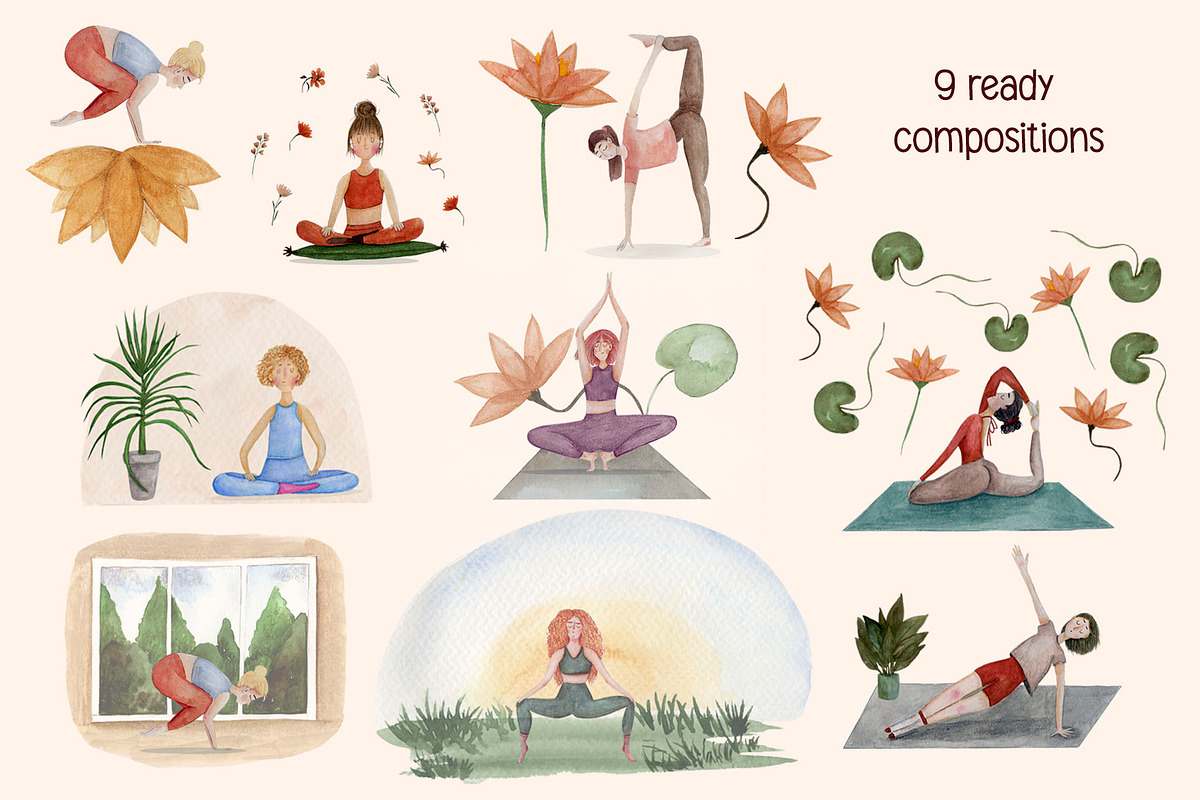 Divine balance - yoga and meditation, a Healthcare Illustration by Katia Serdiuk (Photo 3 of 10)