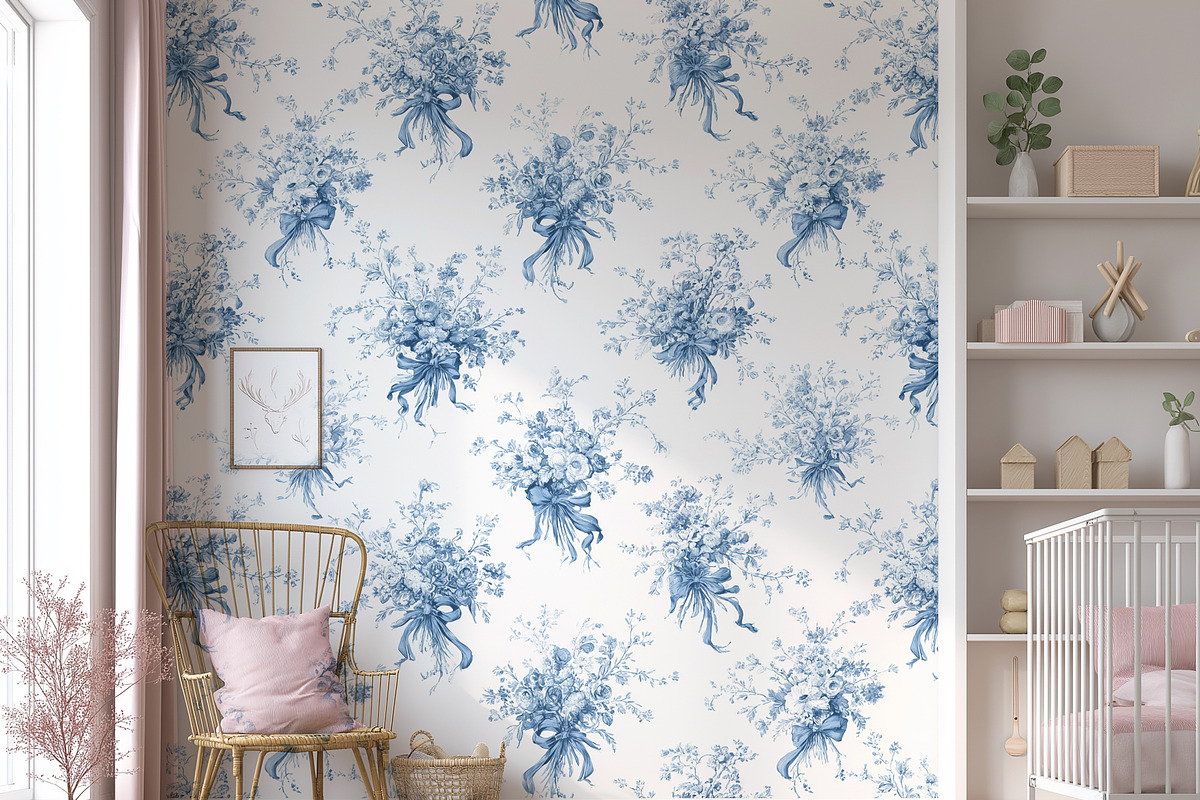 Toile Floral Seamless Patterns, a Pattern Graphic by Olya Creative (Photo 10 of 22)
