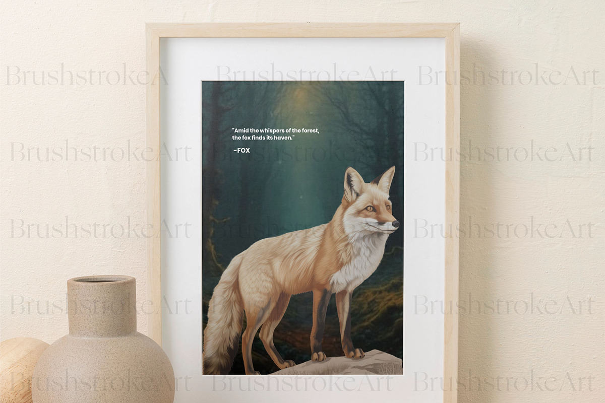 Fox Illustration Clipart, Arctic Fox, an Animal Illustration by BrushstrokeArtGB (Photo 8 of 9)