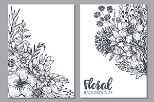 Hand Drawn Flowers And Bouquets