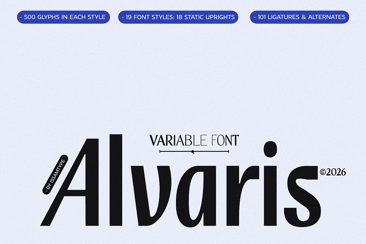 Alvaris – High Contrast Sans Font, a Sans Serif Font by Issam Type (Photo 1 of 16)