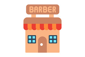 Barber Shop Flat Icon, a Duotone Icon by Pexelpy