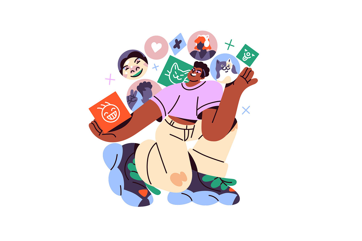 Social networks, media concepts set, a Technology Illustration by PaperTrident (Photo 10 of 17)