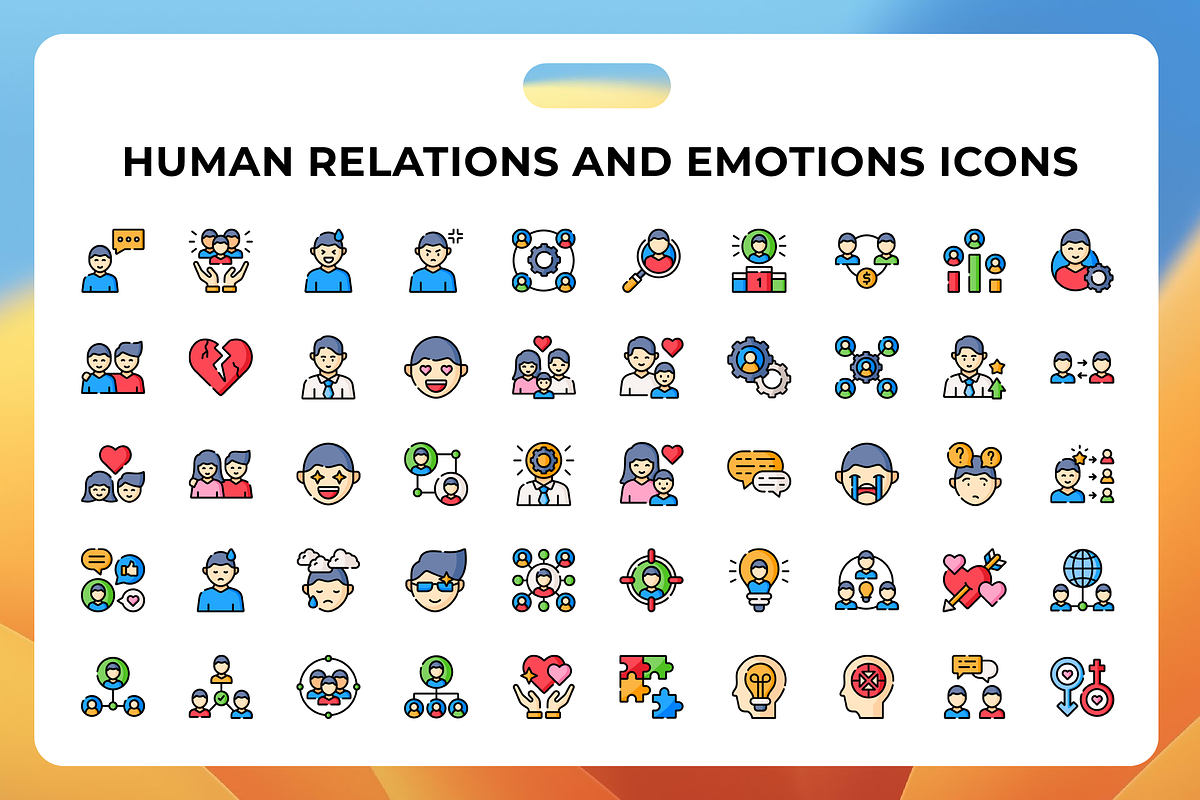 Human Relations And Emotions Icons, an Icon by Wencory