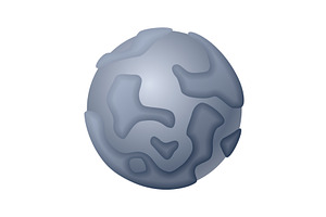 A stunning grey planet vector, an Illustration by Things for designers