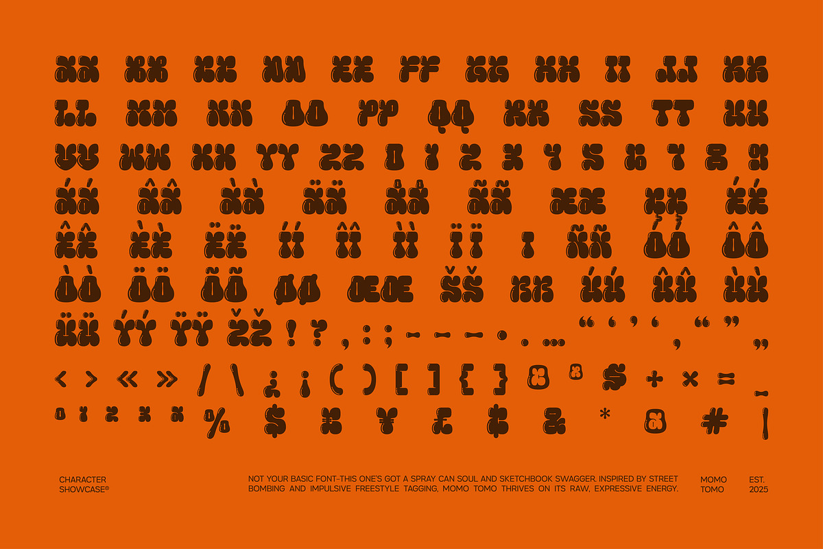 MOMO TOMO - Graffiti Pop Bubble Font, a Sans Serif Font by Casloop Studio (Photo 6 of 9)