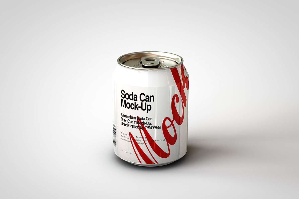 Mini Soda Can | Beer Can Mock-Up V3, a Household Mockup by TSOBG (Photo 6 of 15)