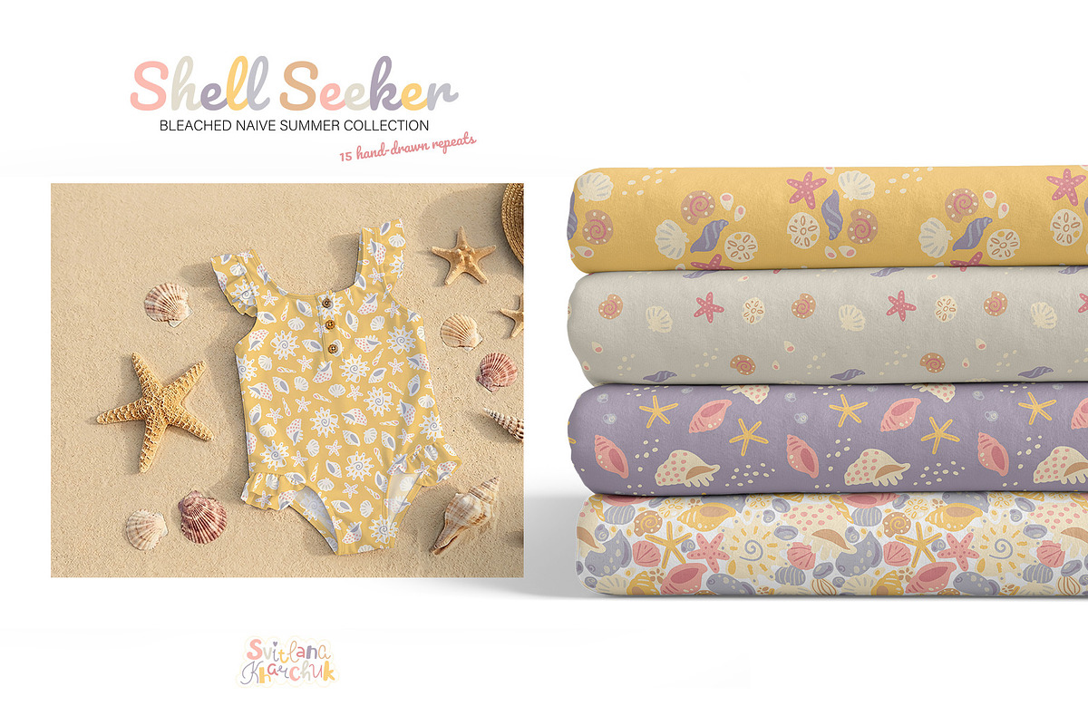 Shell Seeker: vector patterns, a Pattern Graphic by Svitlana Kharchuk (Photo 4 of 10)
