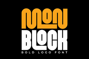 Monblock Font – Bold Logo Font