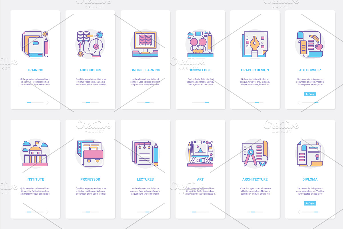 Online training education mobile app, a Templates & Theme by Lemberg Vector (Photo 2 of 2)
