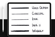 10 Inking brushes for Procreate, a Brush Add-On by Ale Estrada (Thumbnail 3 of 4)