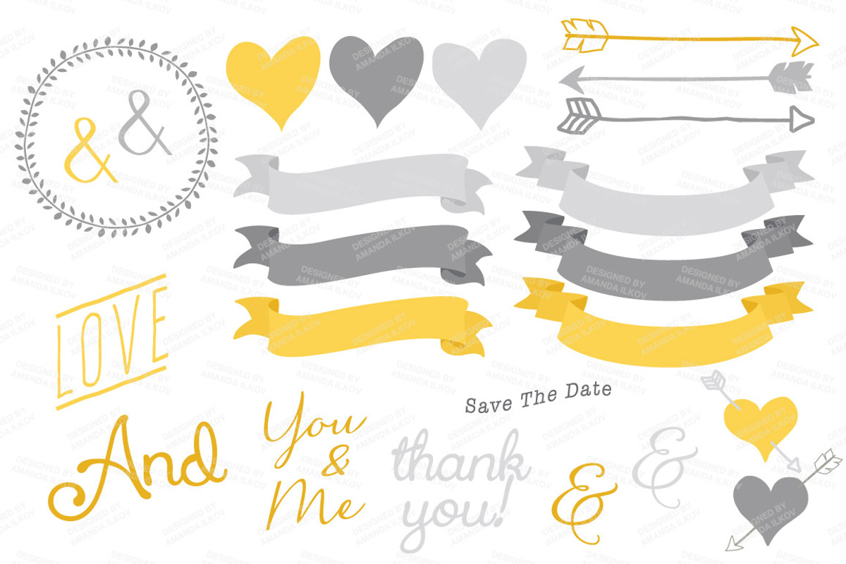 Yellow & Grey Vector Vintage Flowers, an Illustration by Amanda Ilkov (Photo 4 of 4)