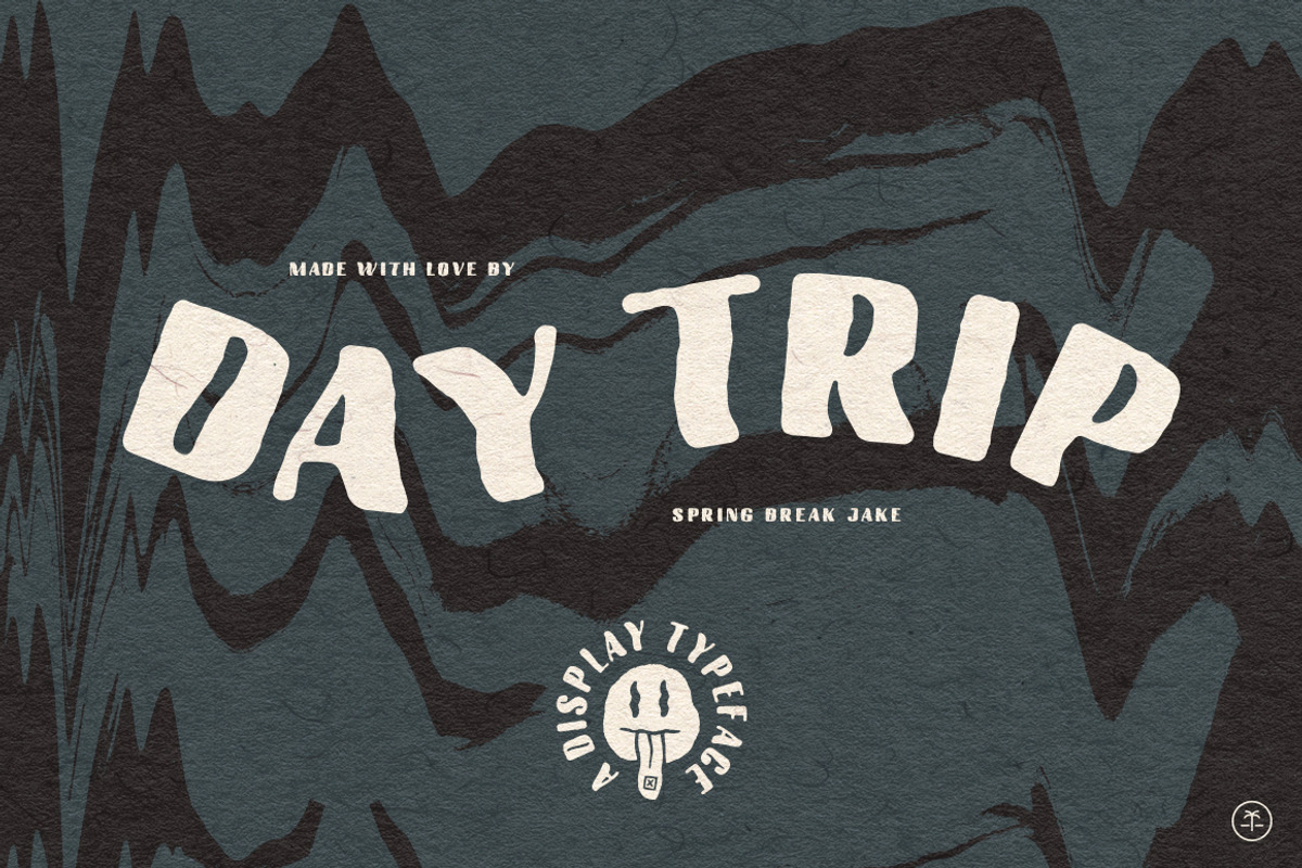 Day Trip - Psychedelic Display Font, a Sans Serif Font by Spring Break Jake (Photo 1 of 5)