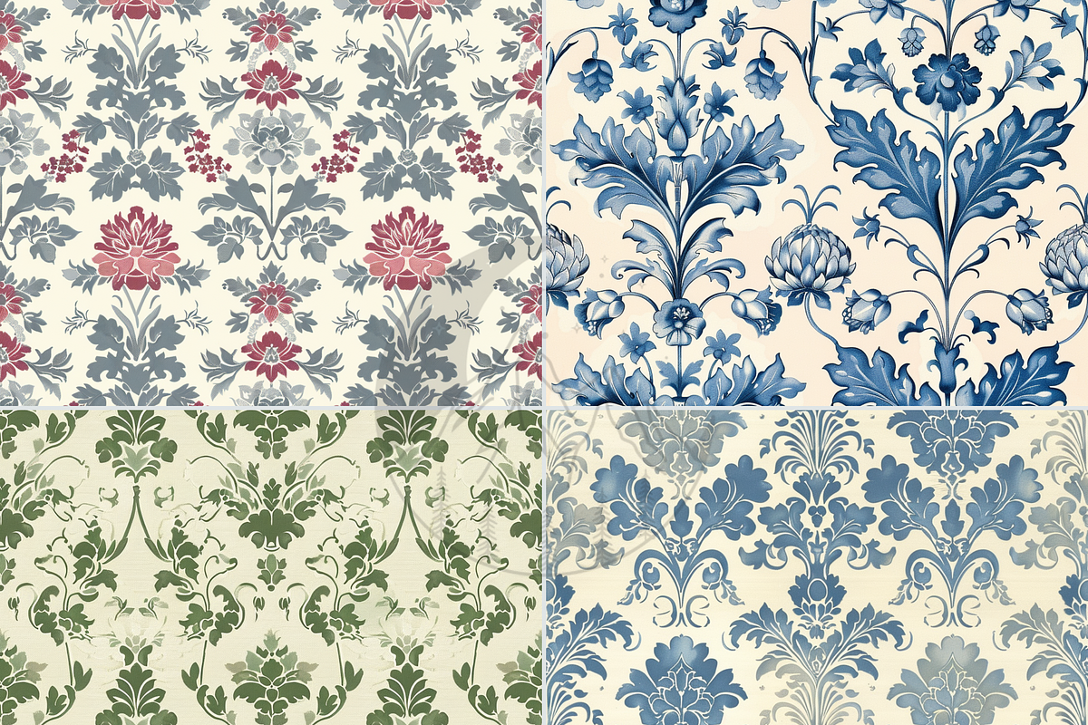 Regency Patterns Digital Paper, a Pattern Graphic by Paper & Pattern Studio (Photo 6 of 9)
