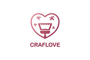 Heart Paint Simple Logo for Business, a Branding & Logo Template by Logo Loom (Thumbnail 1 of 3)