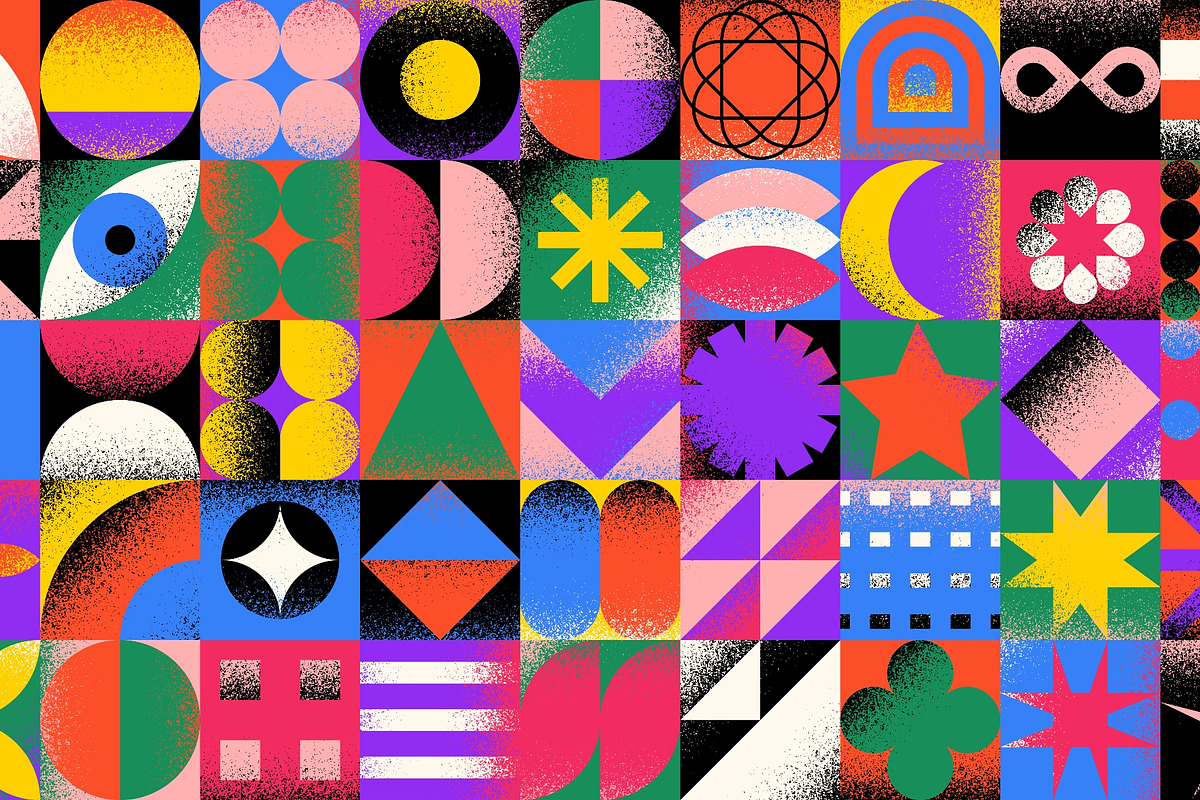 Abstract geometric shapes vector set, an Object Illustration by Zaie (Photo 2 of 3)