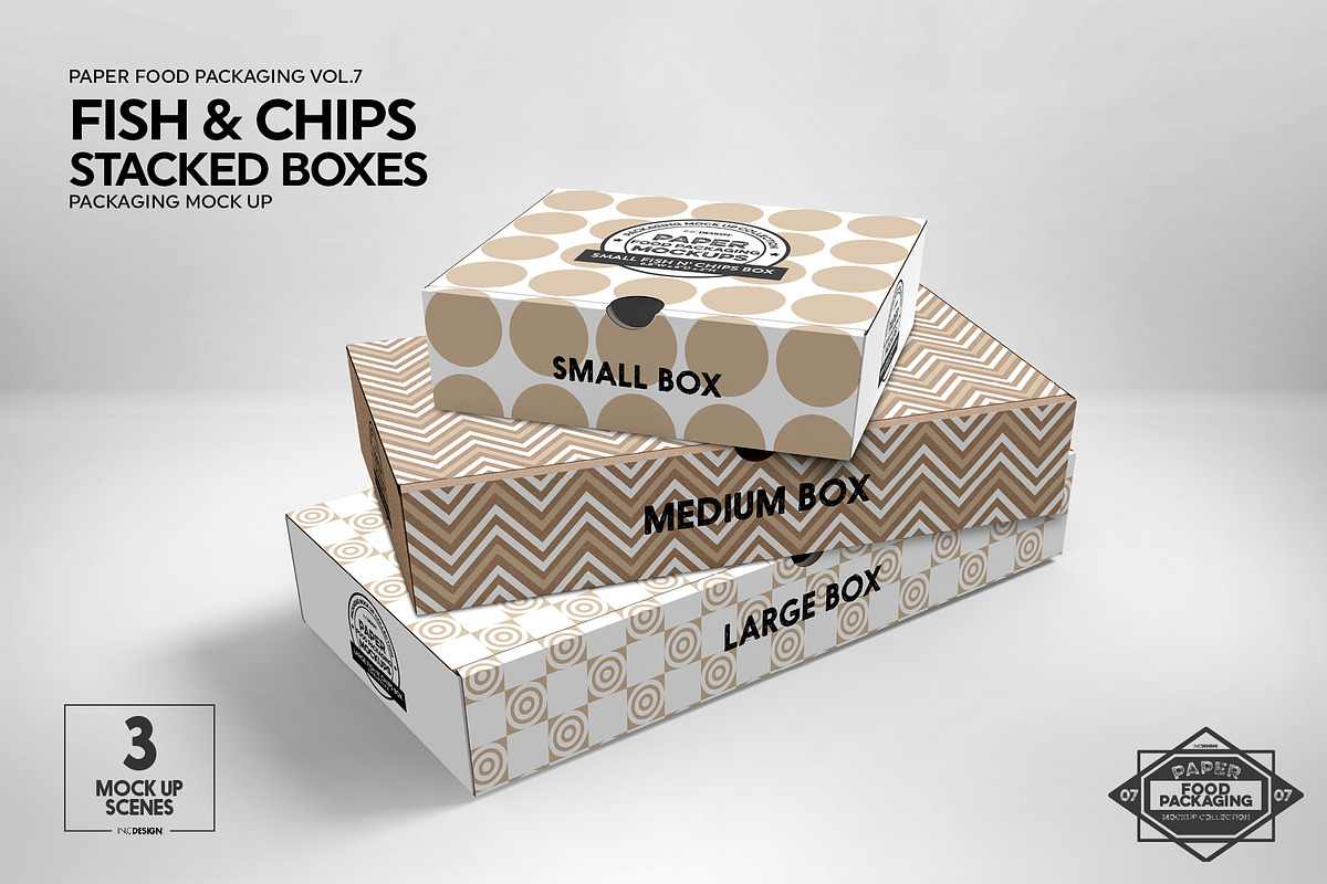 Stacked Fast Food Boxes Mockup, a Packaging Mockup by INCDesign (Photo 9 of 10)
