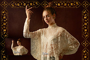 23 Golden Floral Photoshop Overlay, a Background Graphic by 3Motional (Thumbnail 19 of 21)