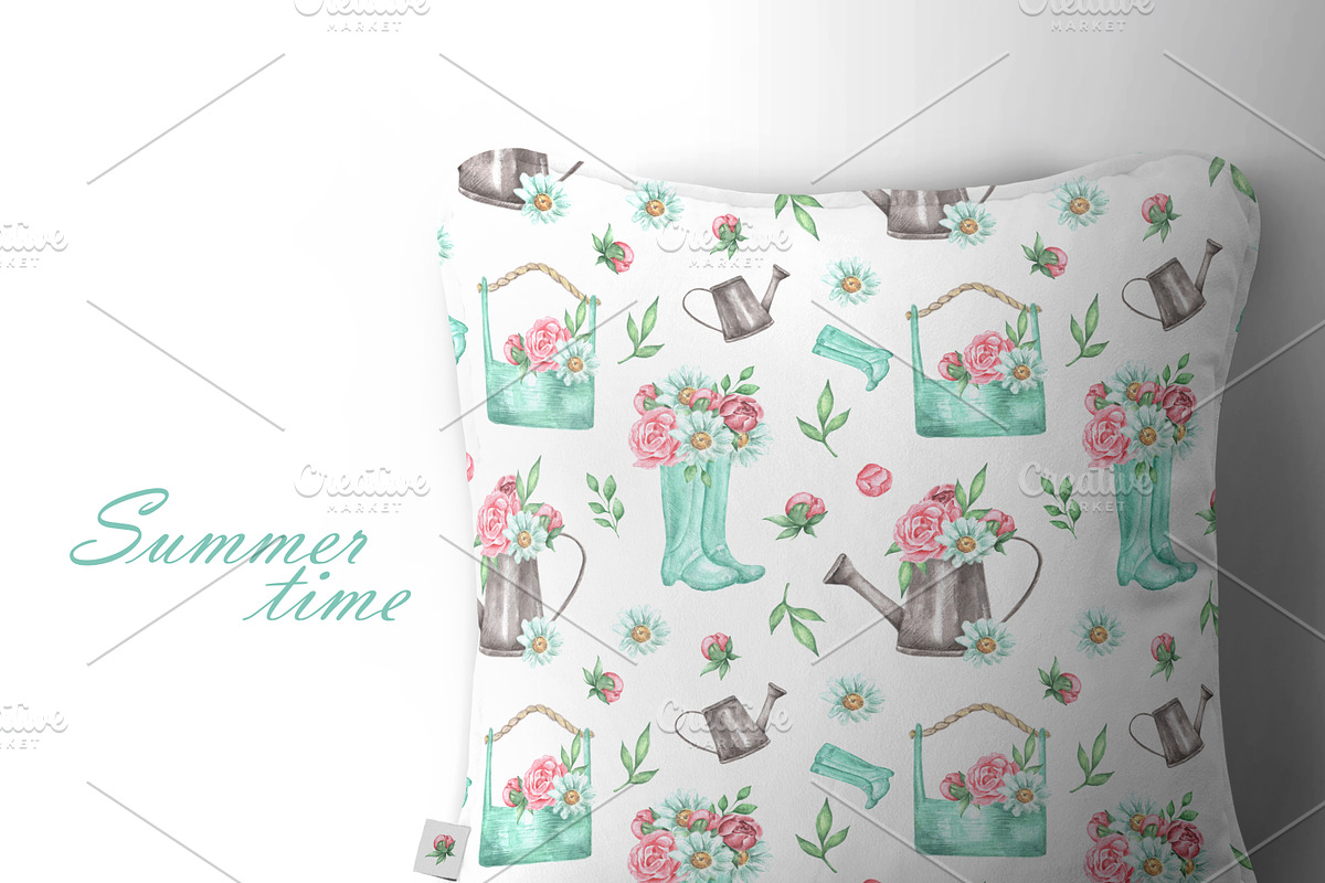 Summer time watercolor set. Country, an Illustration by SabinaWatercolorArt (Photo 10 of 11)