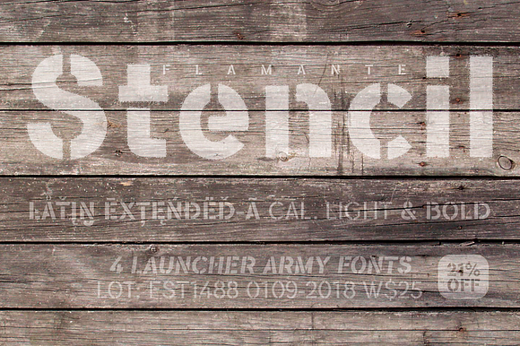 Flamante Stencil -4 fonts- preview 7