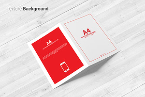 A4 A5 Bi-Fold Brochure Mock-Up