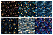 Whimsical Celestial Digital Paper, an Illustration by Daily.Designs (Thumbnail 5 of 5)