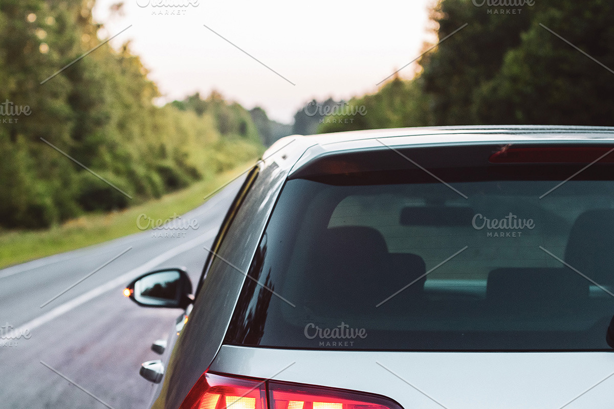 rear window mockup vinyl car sticker, a Mockup by VetalStock (Photo 2 of 5)