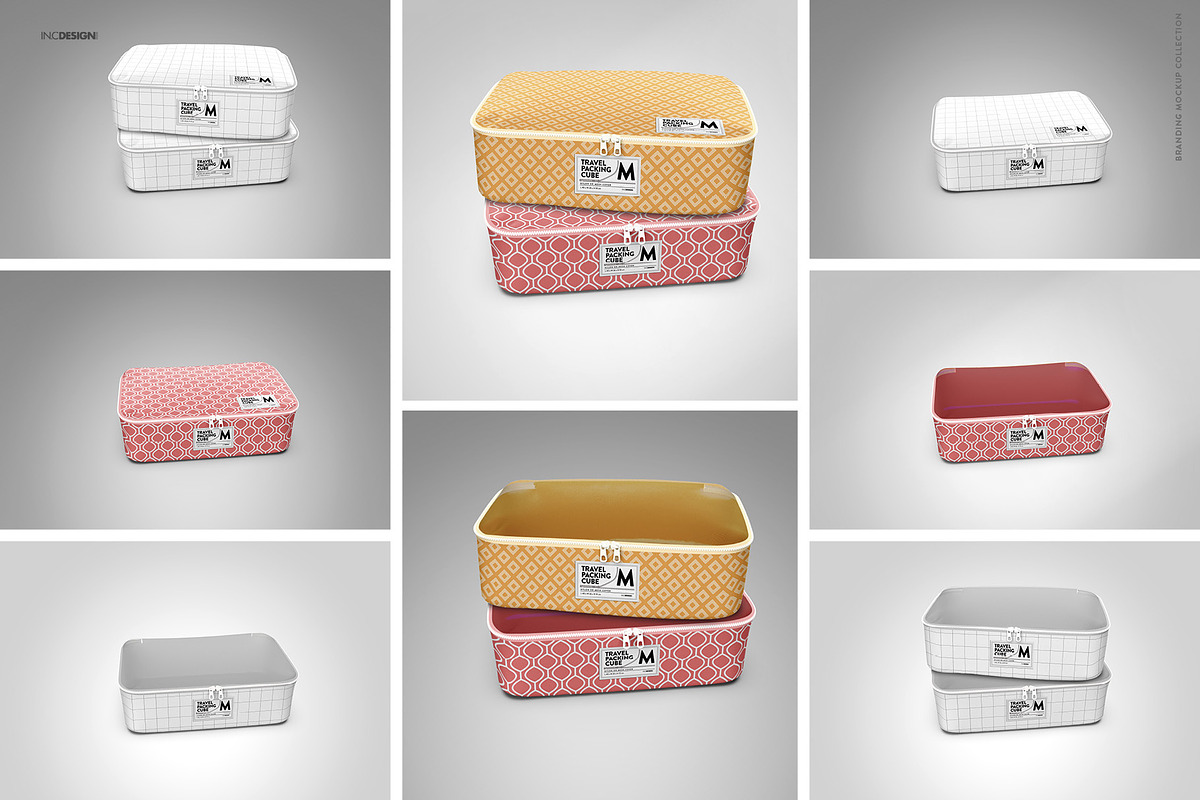 Travel Packing Cubes Mockup, a Packaging Mockup by INCDesign (Photo 4 of 6)