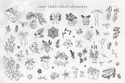Line Art Winter Floral Decorations, a Decorative Illustration by La Petite Line Art (Thumbnail 2 of 15)