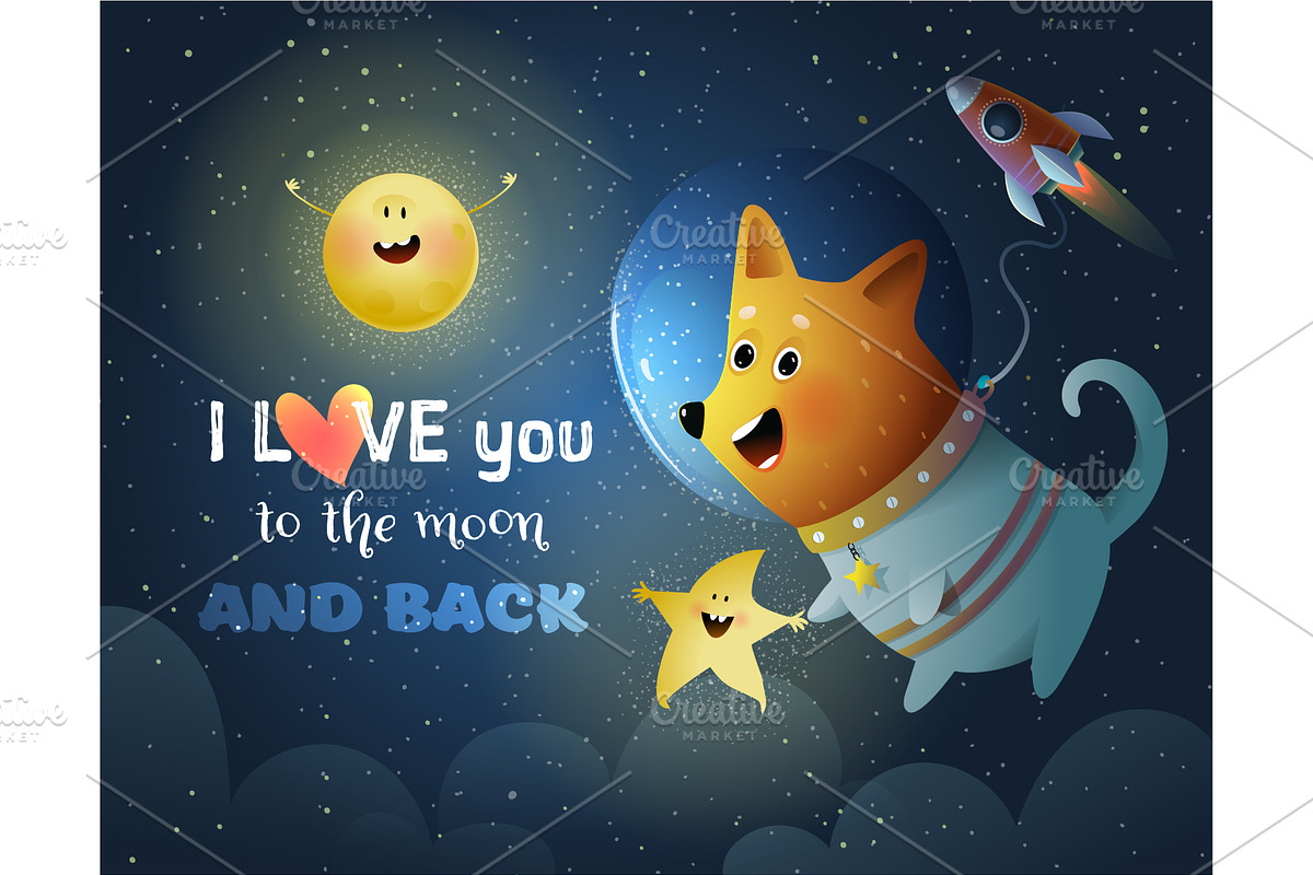 Space Kids Astronaut Dream Bundle, an Animal Illustration by Popmarleo Shop (Photo 10 of 19)