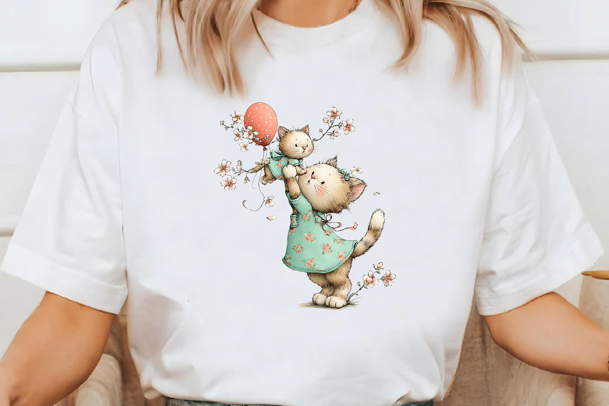 Whimsical mother's day cat clipart, an Illustration by Designworld (Photo 5 of 7)
