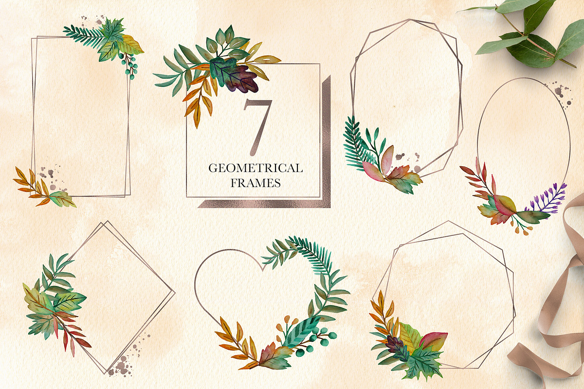 Autumn Leaves Watercolor Clipart, an Illustration by Oh Darling Graphics (Photo 5 of 9)