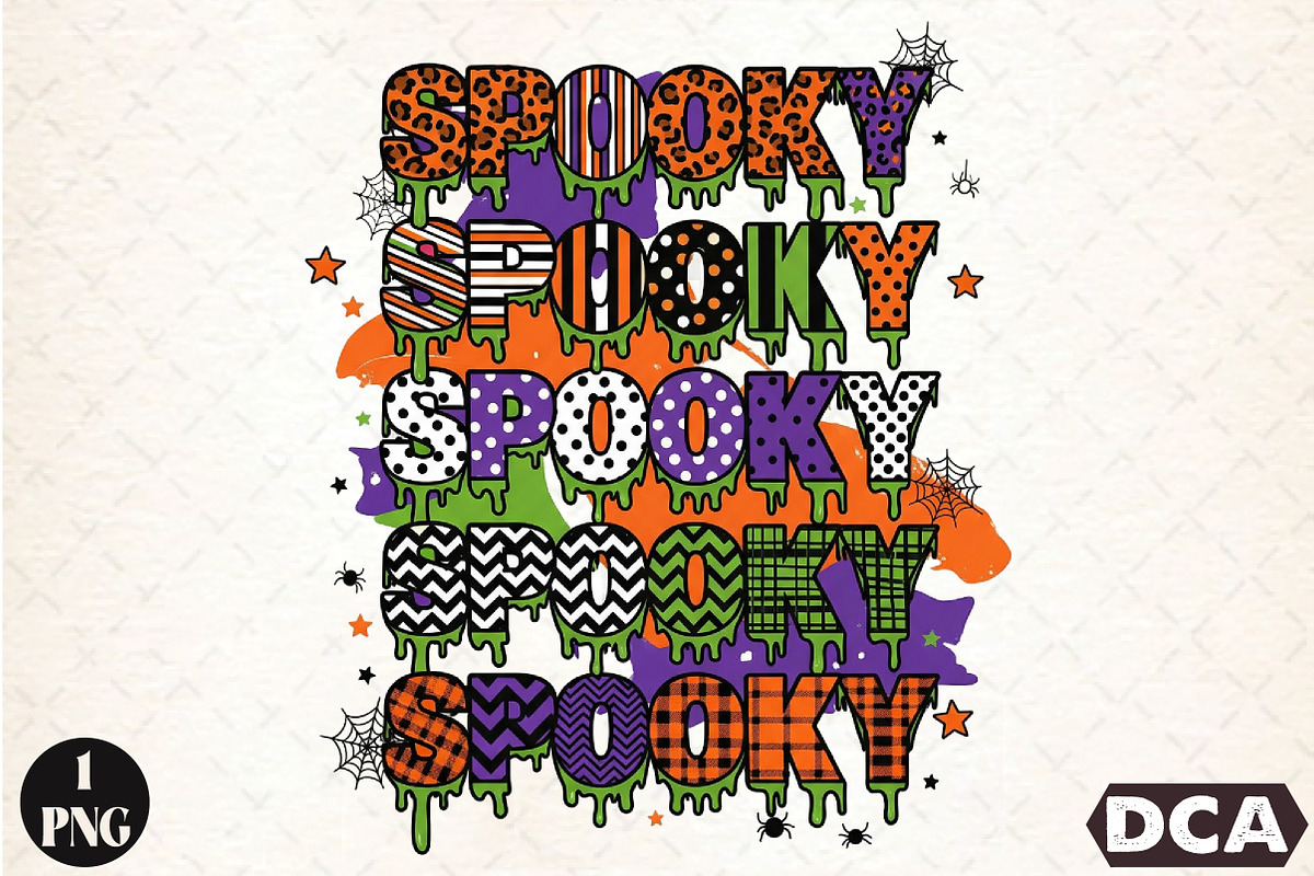 Preppy Halloween Spooky Png, an Illustration by DreamCafeArt (Photo 1 of 7)