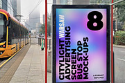 Warsaw Citylight Ad Bus Stop 12 v2, an Advertising Mockup by Graphic Shelter (Thumbnail 1 of 8)
