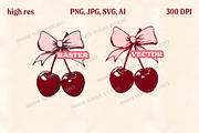 Retro Cherry Illustrations PNG & SVG, an Object Graphic by Marie T (Thumbnail 12 of 12)