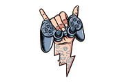 shaka hand and game controller, an Object Illustration by gunaonedesign (Thumbnail 1 of 4)