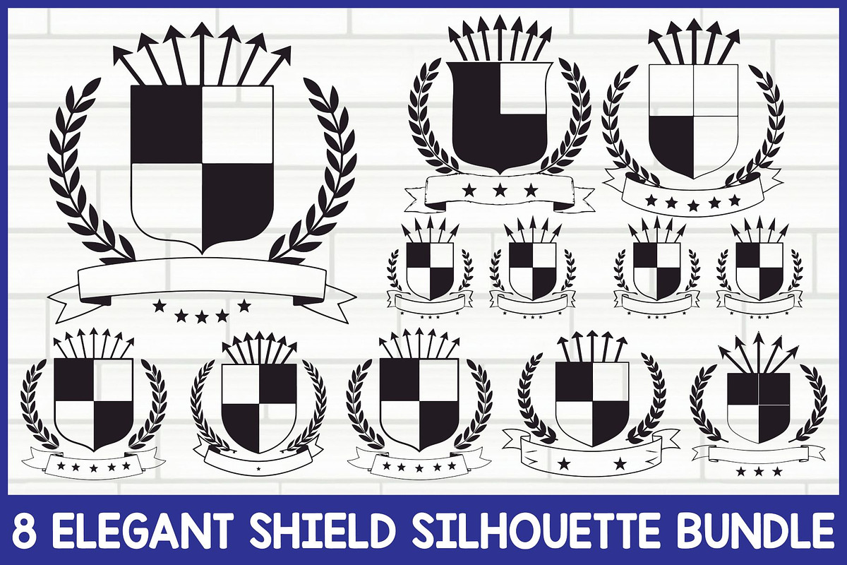 Royal Shield Logo Set, an Illustration by yasushie (Photo 1 of 9)