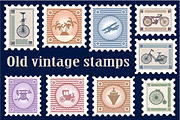 Retro postage stamps, an Object Graphic by AlexZeL (Thumbnail 1 of 2)