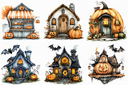Halloween Pumpkin House Clipart, an Illustration by Craft Nest (Thumbnail 4 of 6)