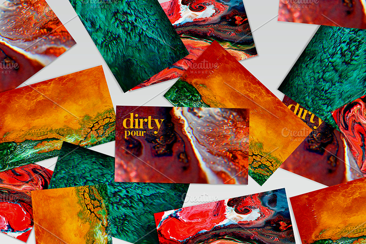 Dirty Pour Textures, a Texture Graphic by Jennifer Lauren Creative (Photo 3 of 3)